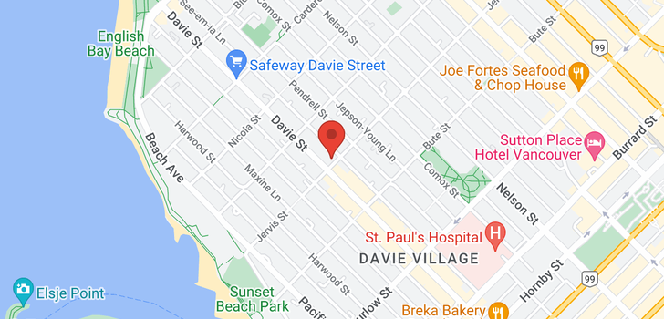 map of 1403 1171 JERVIS STREET